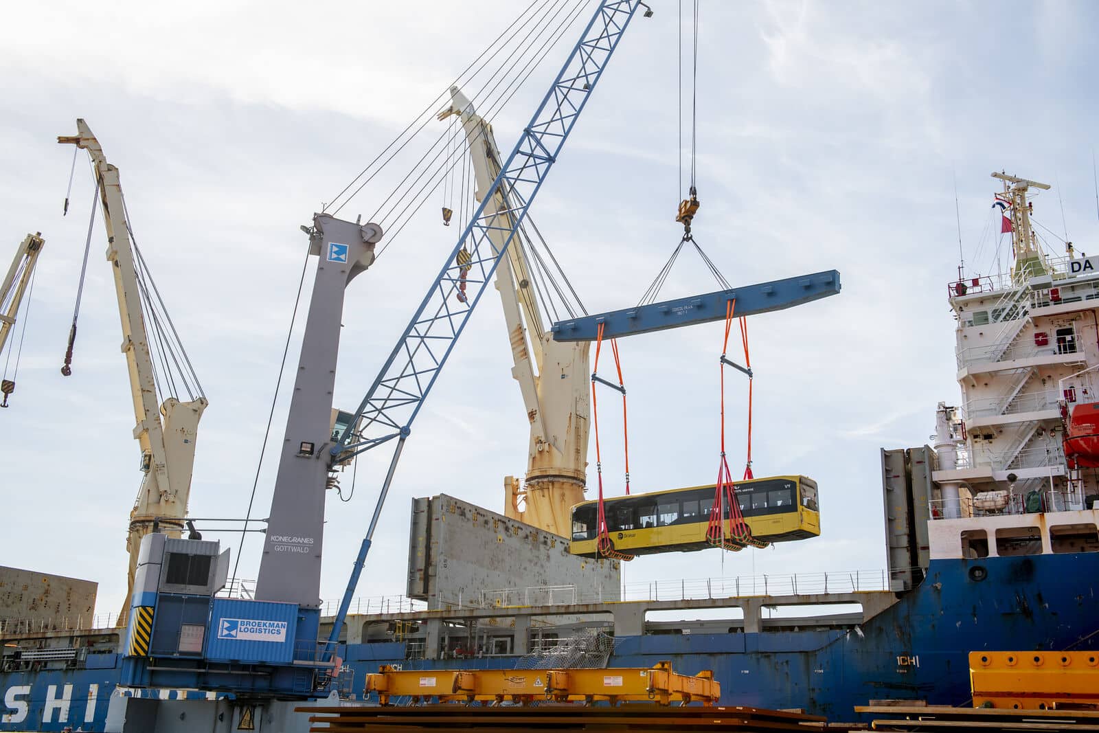 Broekman Project Services Electric Buses Unloading Vessel Norwegian